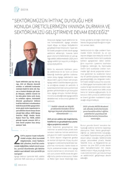 YÖNETİM KURULU BAŞKANIMIZDAN SEKTÖRE YÖNELİK ÖNEMLİ DEĞERLENDİRMELER